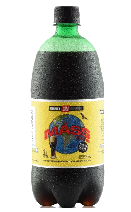 Fernet Máss, presentación etiqueta amarilla